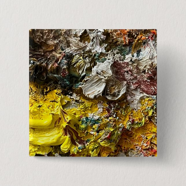 Artist's palette #1 15 cm square badge (Front)