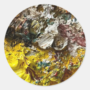 Artist's palette #1 classic round sticker