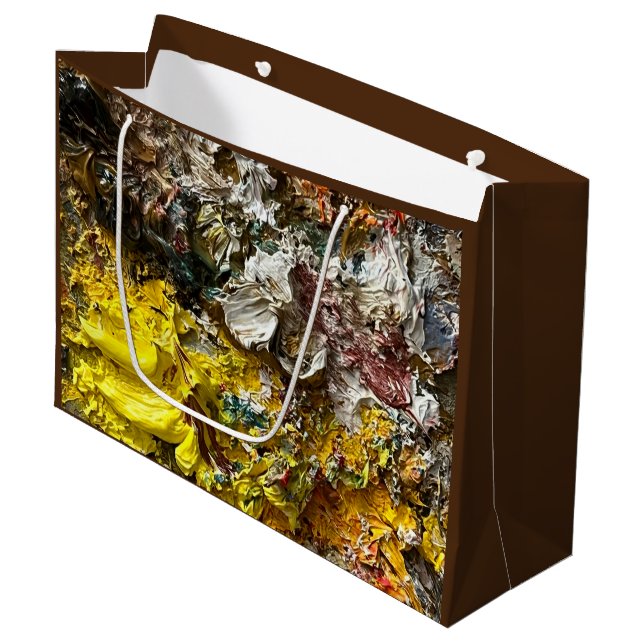 Artist's palette #1 large gift bag (Front Angled)
