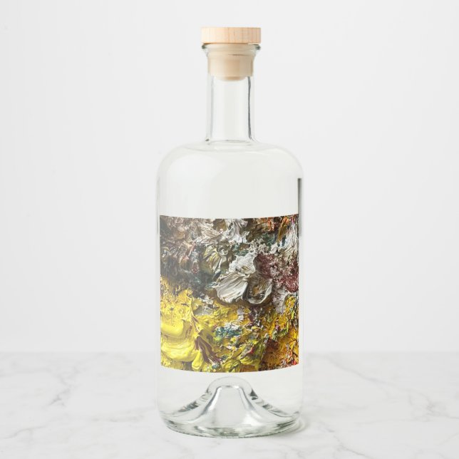 Artist's palette #1 liquor bottle label (Front)