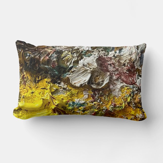 Artist's palette #1 lumbar cushion (Front)