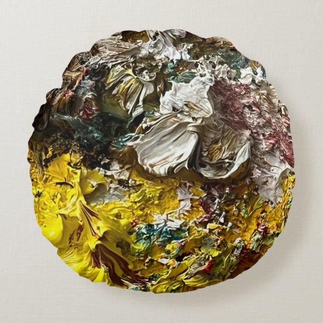 Artist's palette #1 round cushion (Front)