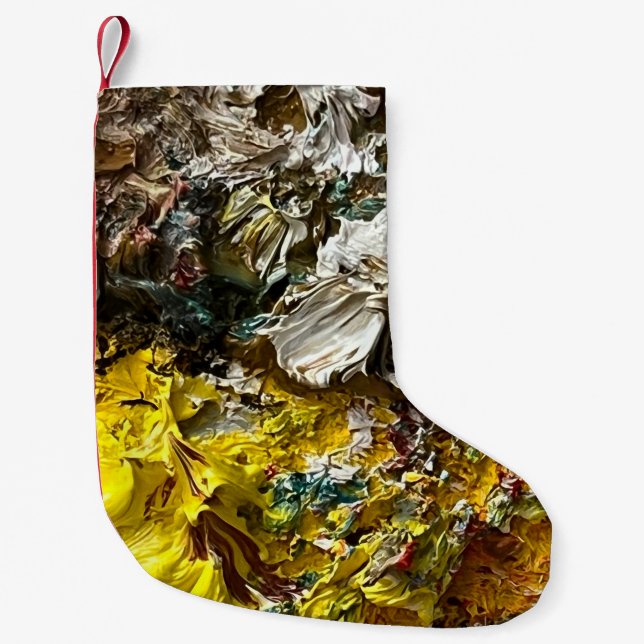 Artist's palette #1 small christmas stocking (Front)