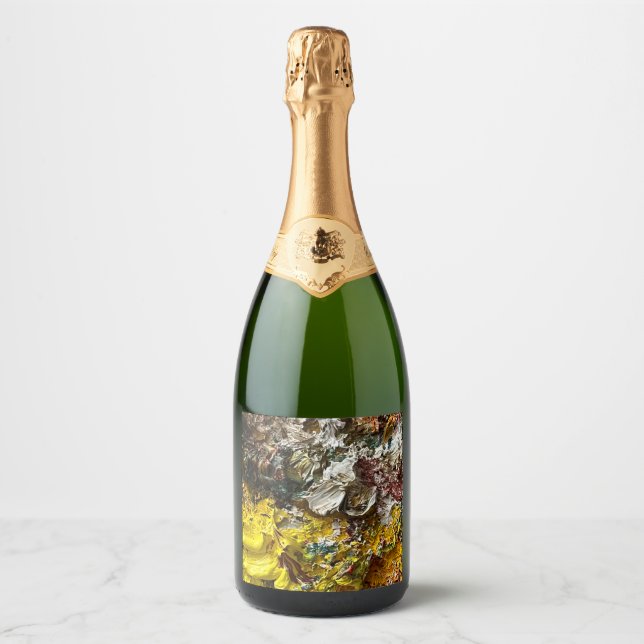 Artist's palette #1 sparkling wine label (Front)