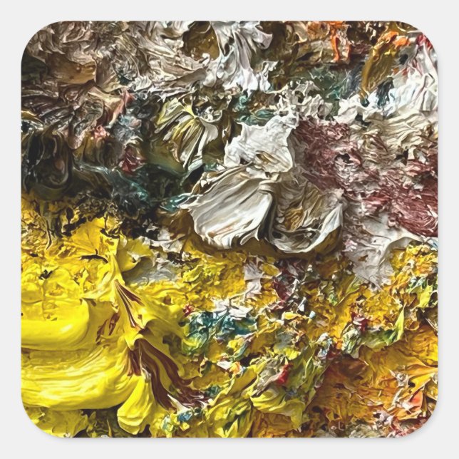 Artist's palette #1 square sticker (Front)