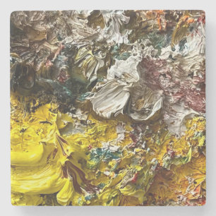 Artist's palette #1 stone coaster