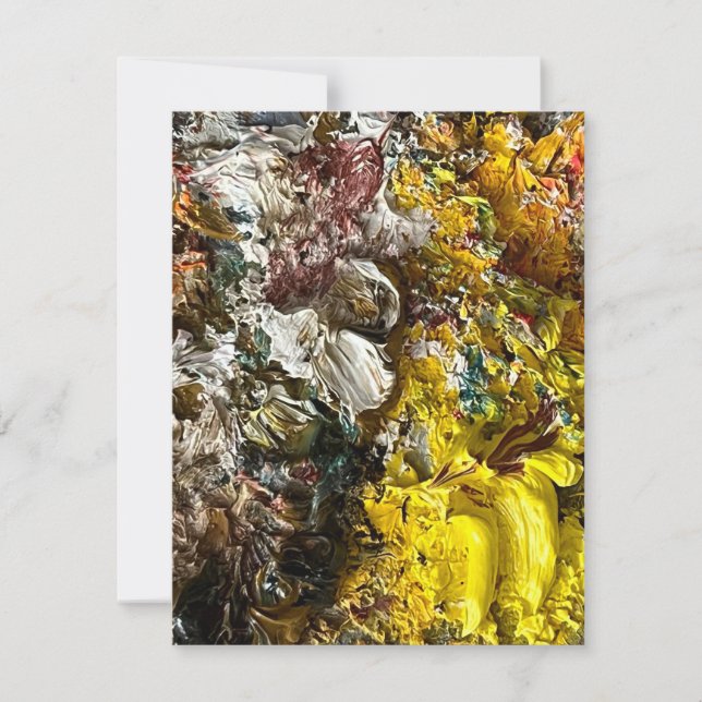 Artist's palette #1 thank you card (Front)