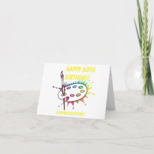 Artist's Palette 60th Birthday Card