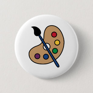 Artists Palette 6 Cm Round Badge