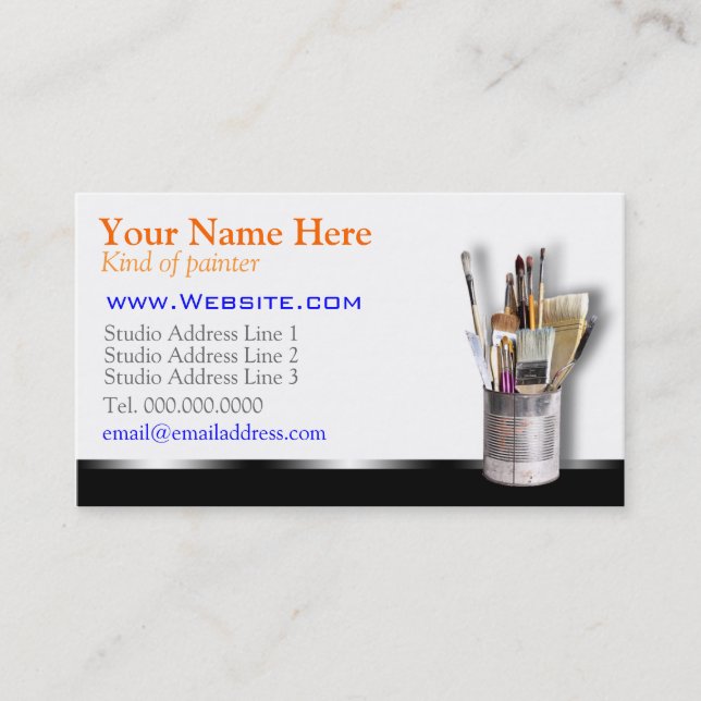 Artist's Profile Card Business Cards (Front)