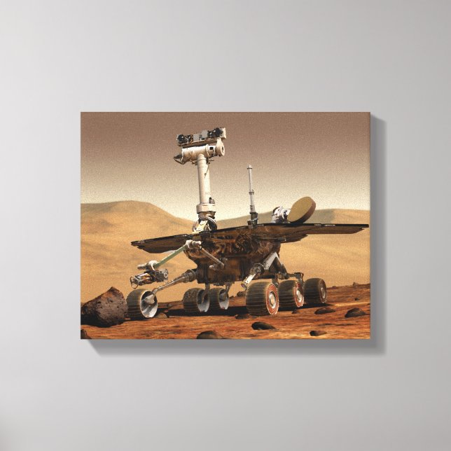 Artist's Rendition of Mars Rover Canvas Print (Front)