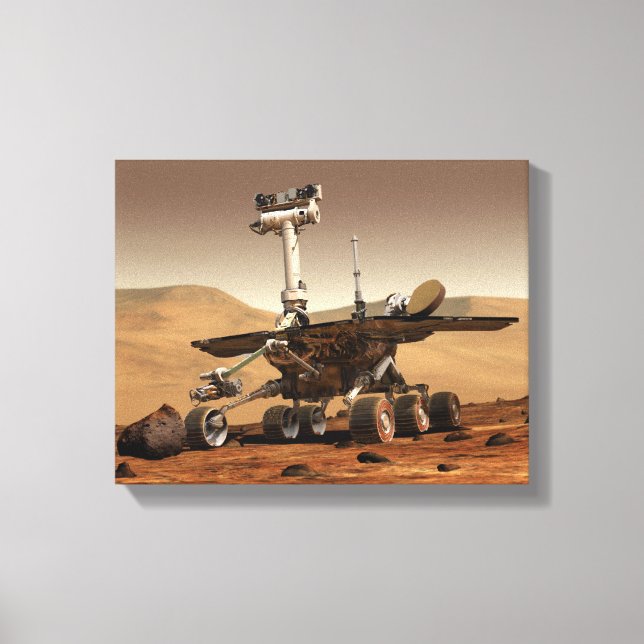 Artist's Rendition of Mars Rover Canvas Print (Front)
