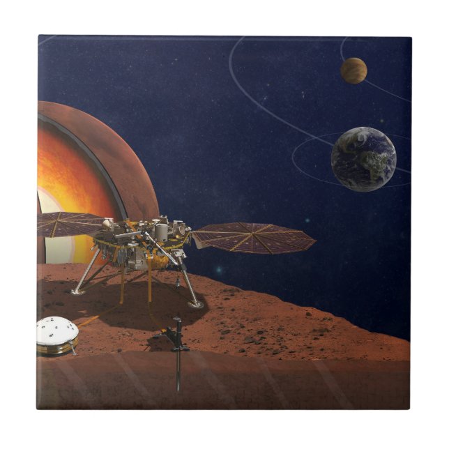Artist's Rendition Of The Insight Lander. Tile (Front)