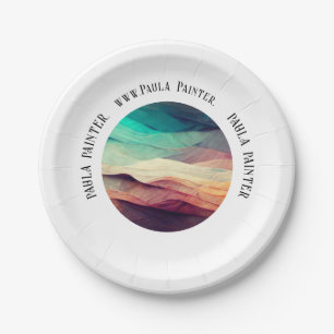 ARTIST'S SHOW RECEPTION BRANDING Round Paper Plate