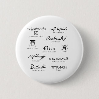 artists-signatures-No5-classical-artists 6 Cm Round Badge