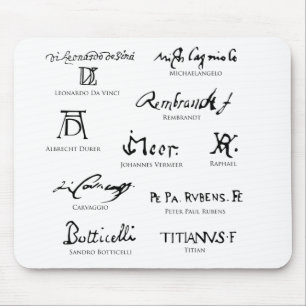 artists-signatures-No5-classical-artists Mouse Pad