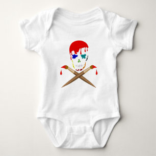 Artist's Skull & Crossbones Baby Bodysuit