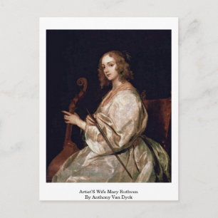 Artist'S Wife Mary Ruthven By Anthony Van Dyck Postcard