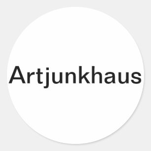 Artjunkhaus Splash-Art Jeff Hankamer Black & White Classic Round Sticker