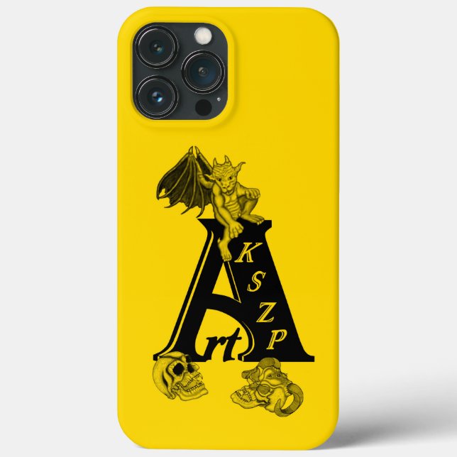 ArtKSZP Logo with Golem and Skull Case-Mate iPhone Case (Back)