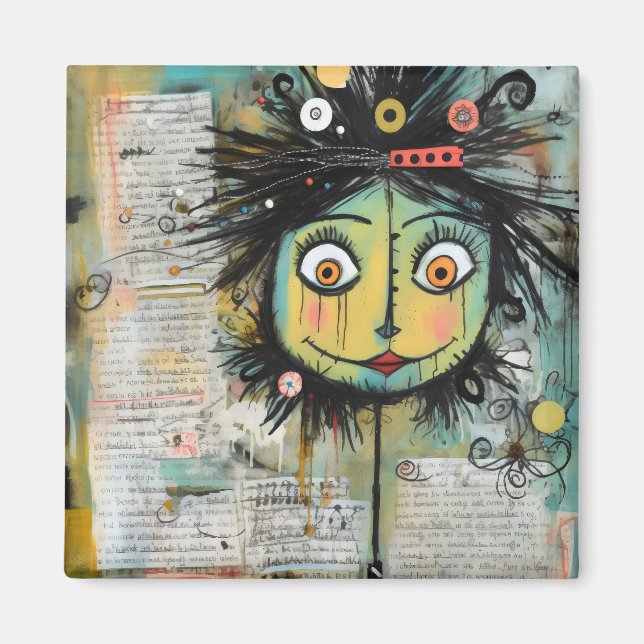 ArtLady 16 Charming and distressed Magnet (Front)
