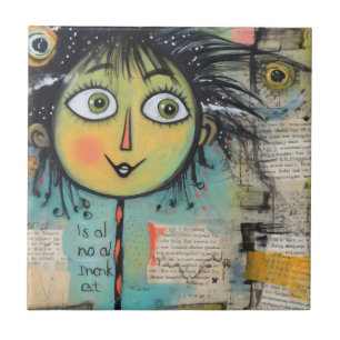 ArtLady 17 Charming and distressed Tile