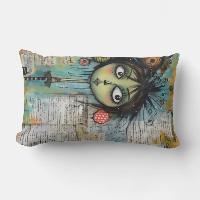 ArtLady 20 Charming and distressed Lumbar Cushion (Front)