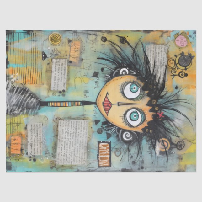 ArtLady 21 Charming and distressed Tissue Paper (Front)
