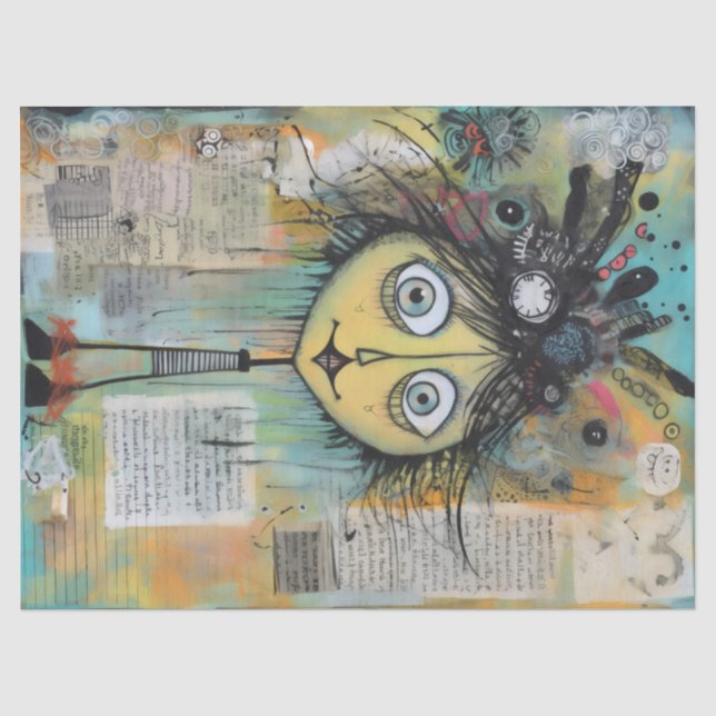 ArtLady 24 Charming and distressed Tissue Paper (Front)