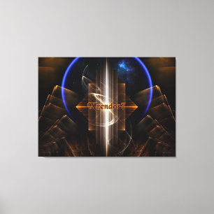 Artrillian Domain Of Xzendor7 Fractal Art Canvas Print