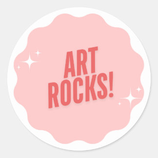 ARTROCKS! Sticker-Gifts for Teacher Classic Round Sticker