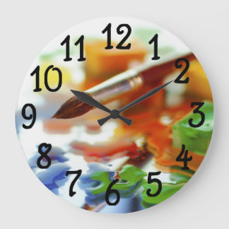 Artroom Paint Design Bedroom Dorm Wall Clock