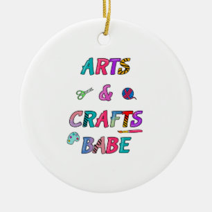 Arts and Crafts Babe Ceramic Tree Decoration