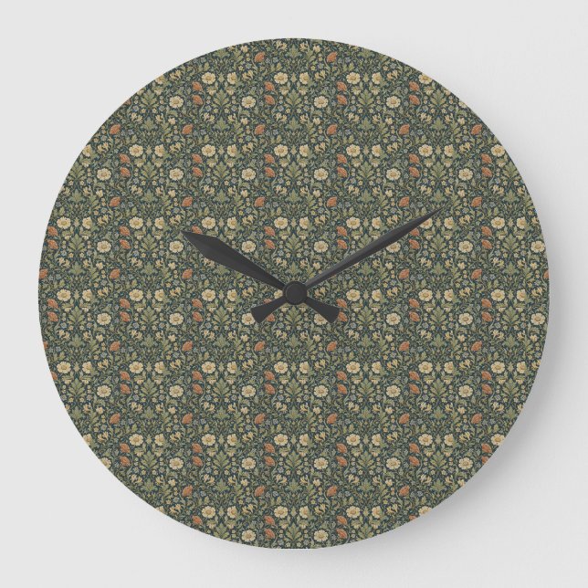 Arts and Crafts Botanical Large Clock (Front)