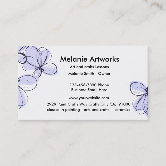 Arts And Crafts Business Card (Front)