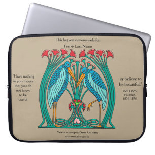 Arts and Crafts Cranes (Personalized) Laptop Sleeve