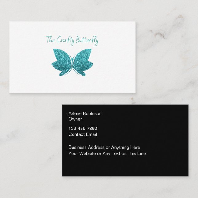 Arts And Crafts Creative Business Cards (Front/Back)