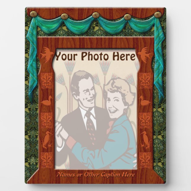 Arts and Crafts Draped Window - Personalised Plaque (Front)