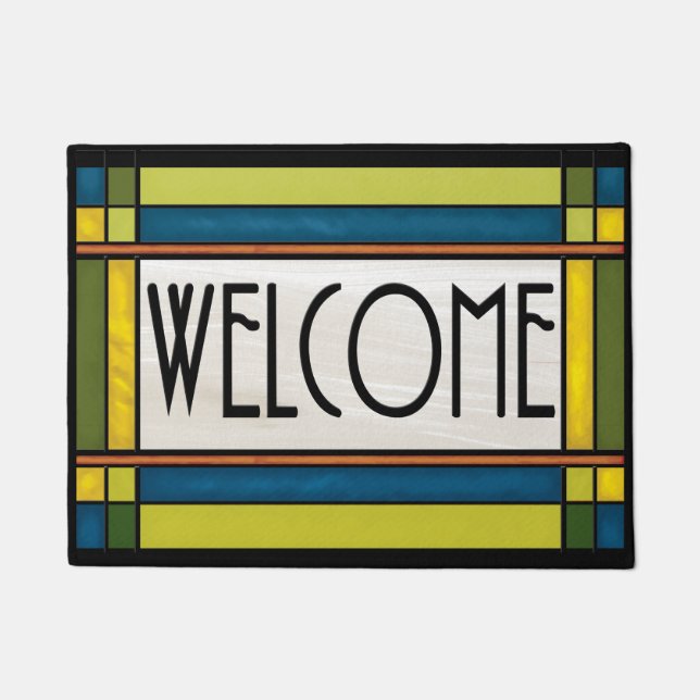 Arts and Crafts Style Welcome Mat (Front)