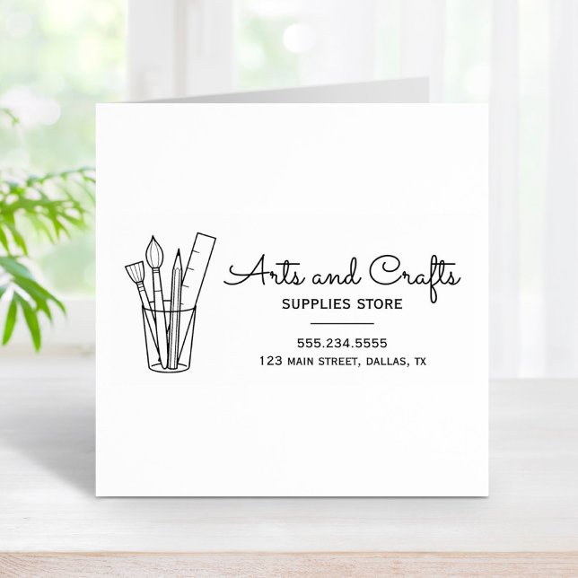 Arts and Crafts Supplies Business Information Rubber Stamp (Creator Uploaded)