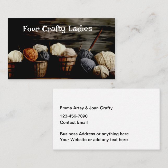 Arts And Crafts Theme Business Cards (Front/Back)