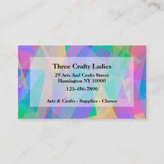 Arts And Crafts Theme Colourful Business Card