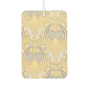 Arts and Crafts Walter Crane Blue White Tulips Car Air Freshener