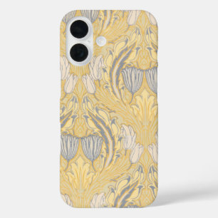 Arts and Crafts Walter Crane Blue White Tulips iPhone 16 Case