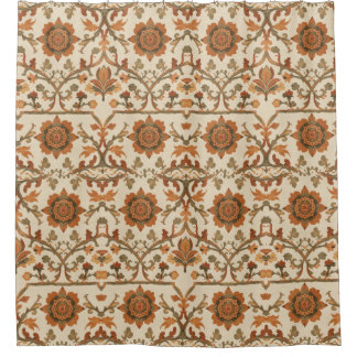 Arts & Crafts Craftsman and Mission frieze floral  Shower Curtain