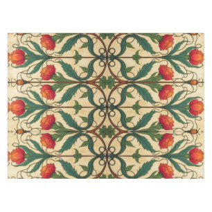Arts & Crafts Craftsman and Mission frieze floral Tablecloth