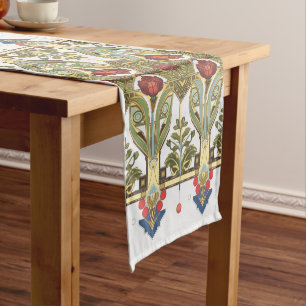 Arts & Crafts Craftsman and Mission Style floral Short Table Runner