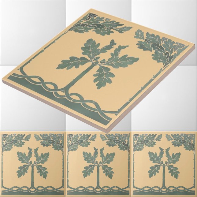Arts & Crafts, Craftsman, Mission Style Oak Acorn Tile (Creator Uploaded)
