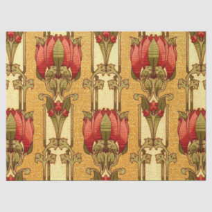 Arts & Crafts, Craftsman or Mission Style Flowers Tissue Paper