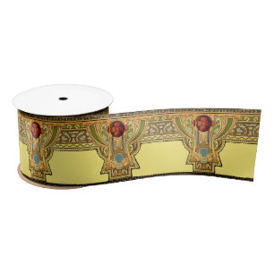 Arts & Crafts, Craftsman or Mission Style Roses Satin Ribbon